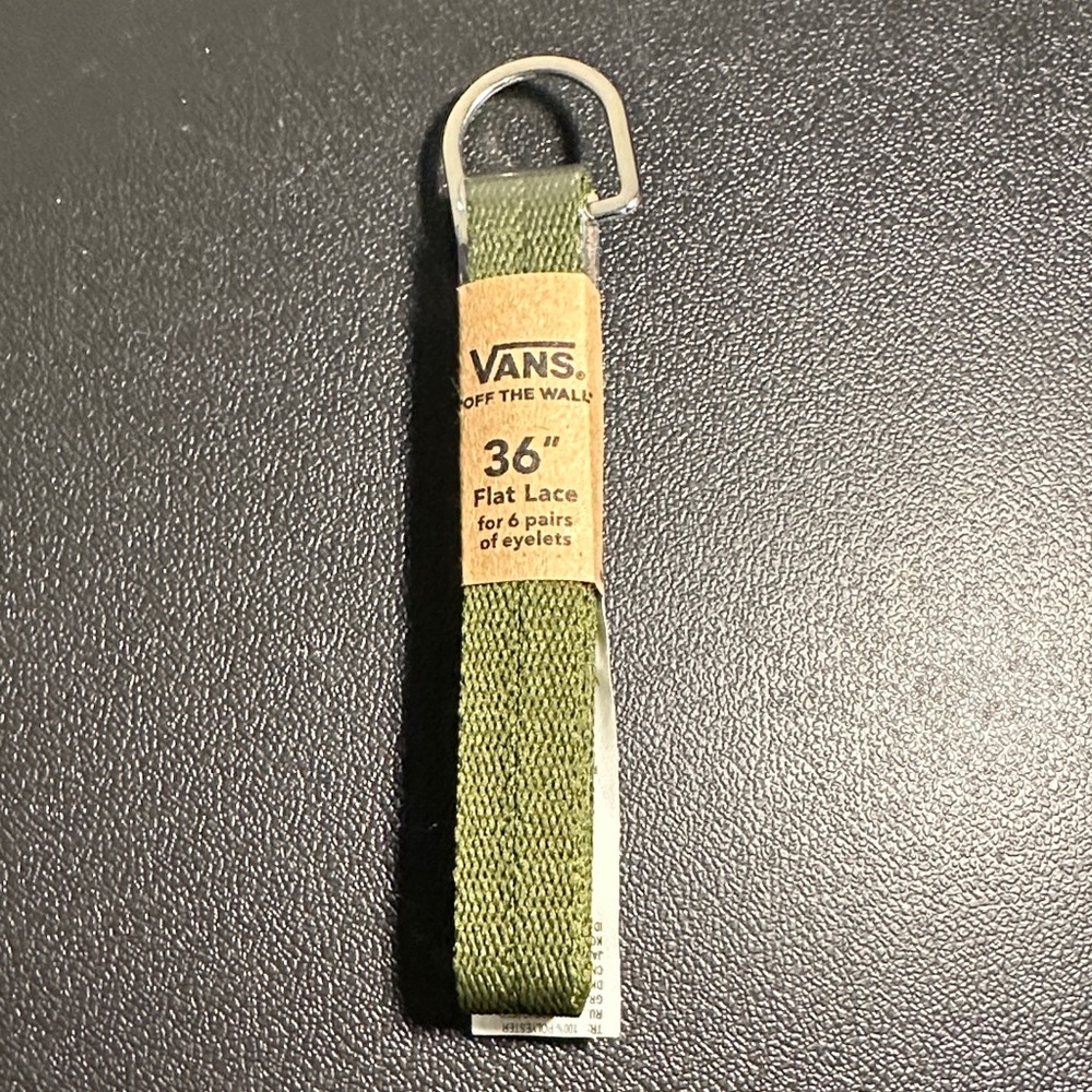 Vans green shoelaces